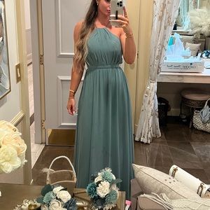 Sorella Vita High Neck Eucalyptus Bridesmaid Wedding Guest Dress Size 10